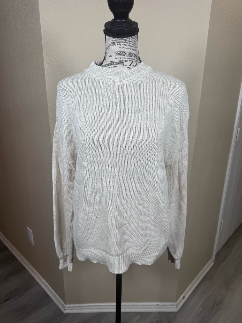 Mod Ref Cream Lightweight Crewneck Sweater